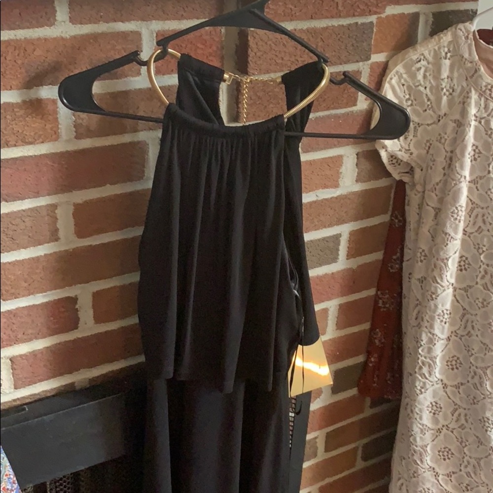 Black gold dress